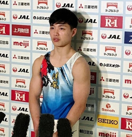 　白井健三に次ぐ２位に入った三輪哲平