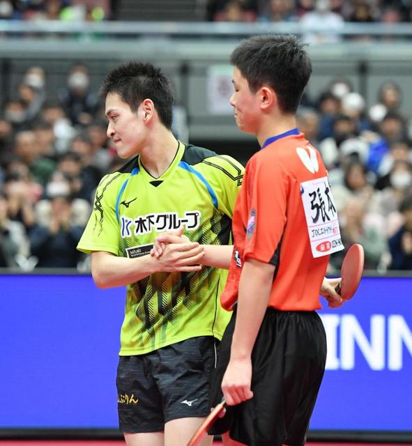 張本智和　全日本連覇ならず「苦しくて怖い大会だった」フルゲームで準決勝敗退