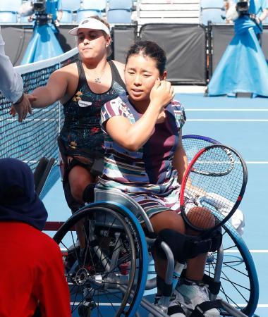 車いすテニス、上地組は初戦敗退 全豪オープン女子ダブルス