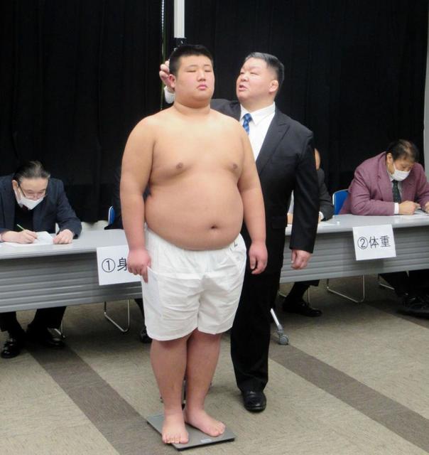 相撲中学横綱が新弟子検査「５年以内に関取」と目標