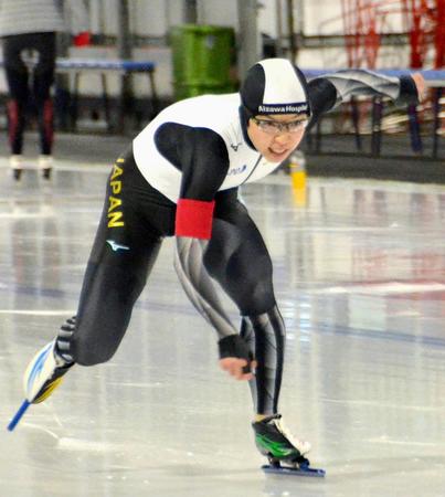 　女子５００メートルで１位の小平奈緒（共同）