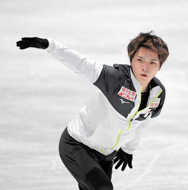 宇野昌磨、フリップジャンプを確認　夜の公式練習に参加