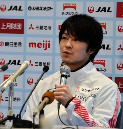 全日本選手権に向けて意気込む内村航平＝高崎アリーナ