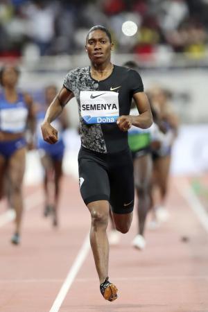 　５月、陸上ダイヤモンドリーグの女子８００メートルで優勝したキャスター・セメンヤ＝ドーハ（ＡＰ＝共同）