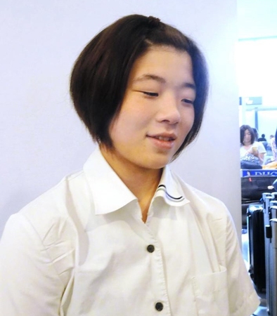 　ＧＰ大会を終えてカナダから帰国した古賀若菜