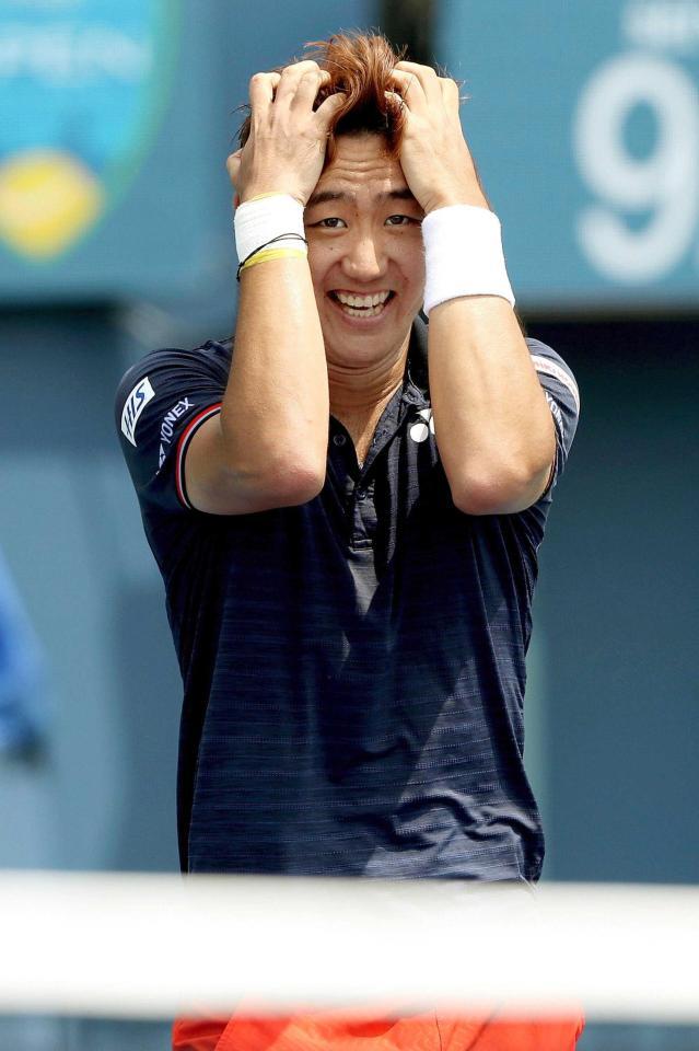 　錦織圭に勝利した西岡良仁（ゲッティ＝共同）