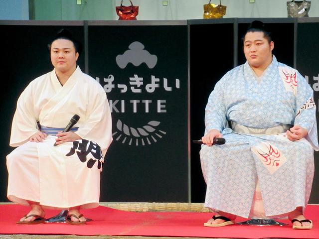 遠藤＆炎鵬 人気コンビがトークショー 大きくなるには？「永谷園の