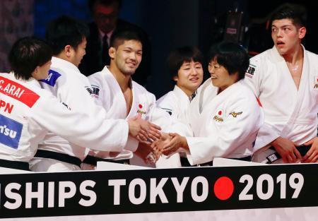 柔道、混合団体で日本が３連覇フランス下す