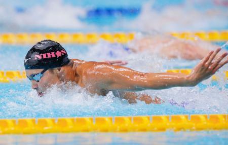 競泳、石川が男子１００バタ優勝日本学生水泳第２日