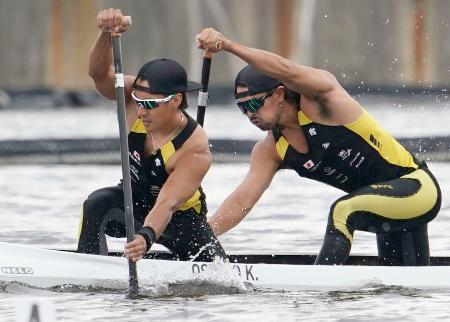 カヌー、当銘・大城組が７位スプリント、五輪テスト大会