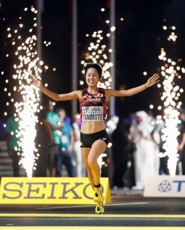 女子マラソン、谷本観月が７位世界陸上、２大会ぶり入賞