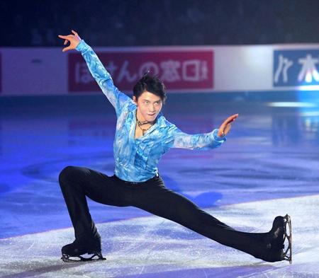 　エキシビションでＳＰ「パリの散歩道」を披露した羽生結弦