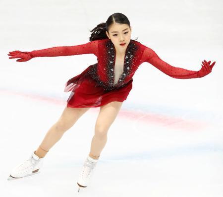 　女子ＳＰで６位の紀平梨花＝トリノ（共同）