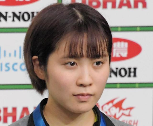 平野美宇、第１ゲームを落とす　五輪シングルス代表かけた試合