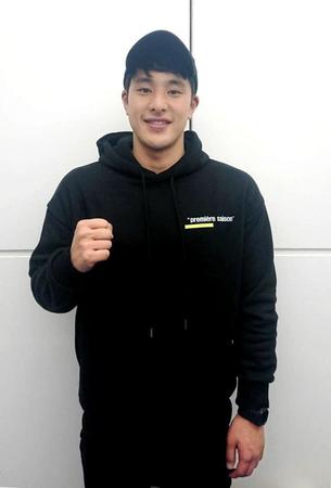 　取材に応じる瀬戸大也（撮影・田中亜実）