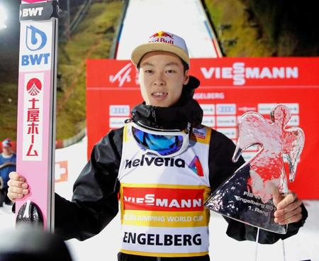 　Ｗ杯今季２勝目を挙げた小林陵侑（ロイター＝共同）