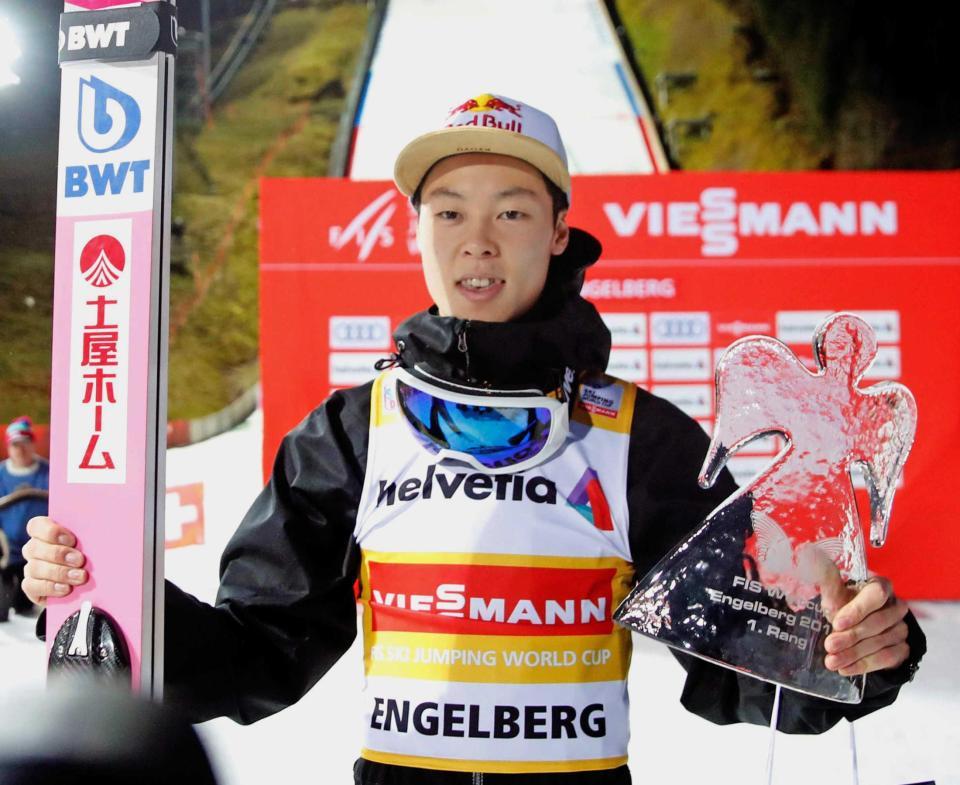 　Ｗ杯今季２勝目を挙げた小林陵侑（ロイター＝共同）