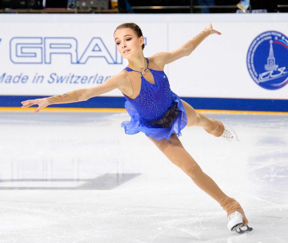 　ロシア選手権で優勝したアンナ・シェルバコワ（共同）