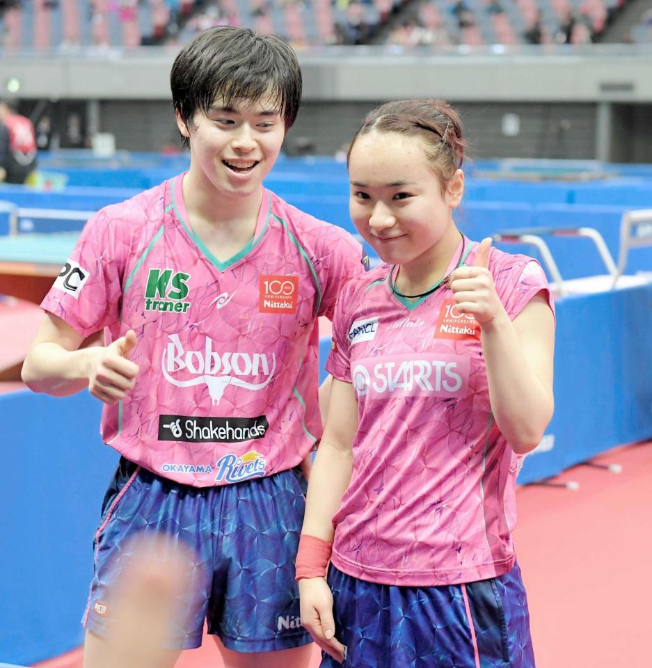 伊藤美誠まず１冠 モリモリ森薗と混合ダブルス２７年ぶり３連覇 頭で勝負できた スポーツ デイリースポーツ Online
