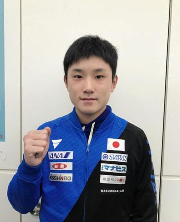 今年最初の国際大会となるドイツＯＰに向けて出発した張本智和＝羽田空港