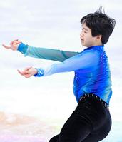 ＳＰで華麗な演技を披露する鍵山優真＝韓国ソウル