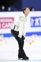 フリー演技を終えて笑顔を見せる羽生結弦＝韓国ソウル（撮影・堀内翔）