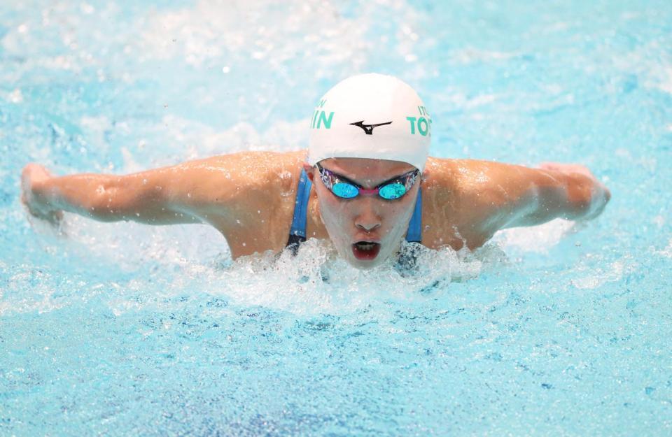 　女子２００メートルバタフライで優勝した大橋悠依