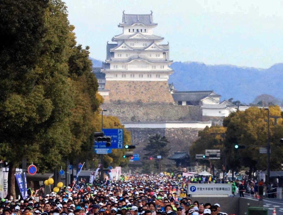 　昨年の世界遺産姫路城マラソン