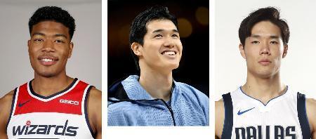 　八村塁（ゲッティ＝共同）、渡辺雄太（ＡＰ＝共同）、馬場雄大（ゲッティ＝共同）