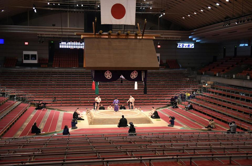 無観客で行われている大相撲春場所＝エディオンアリーナ大阪