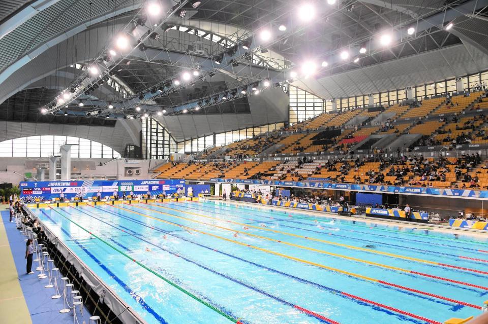 　昨年の日本選手権水泳競技大会の様子