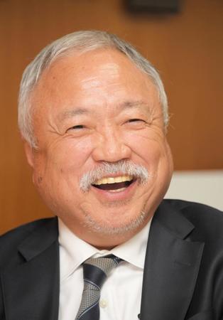 日本ラグビーフットボール協会の森重隆会長（撮影・堀内翔）