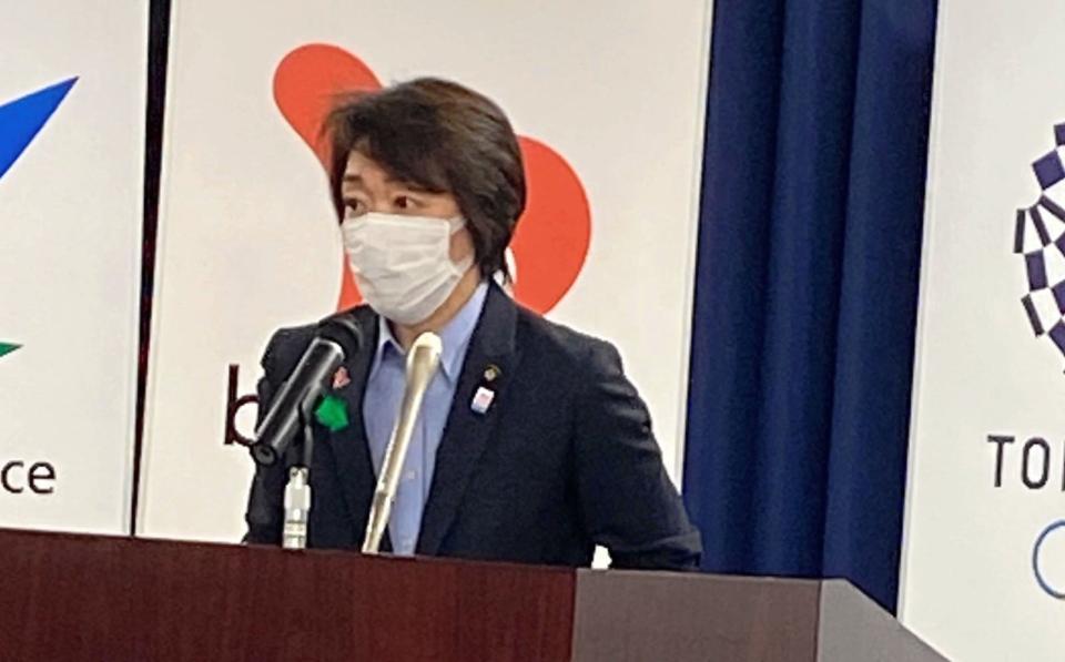 定例会見を行った橋本五輪相