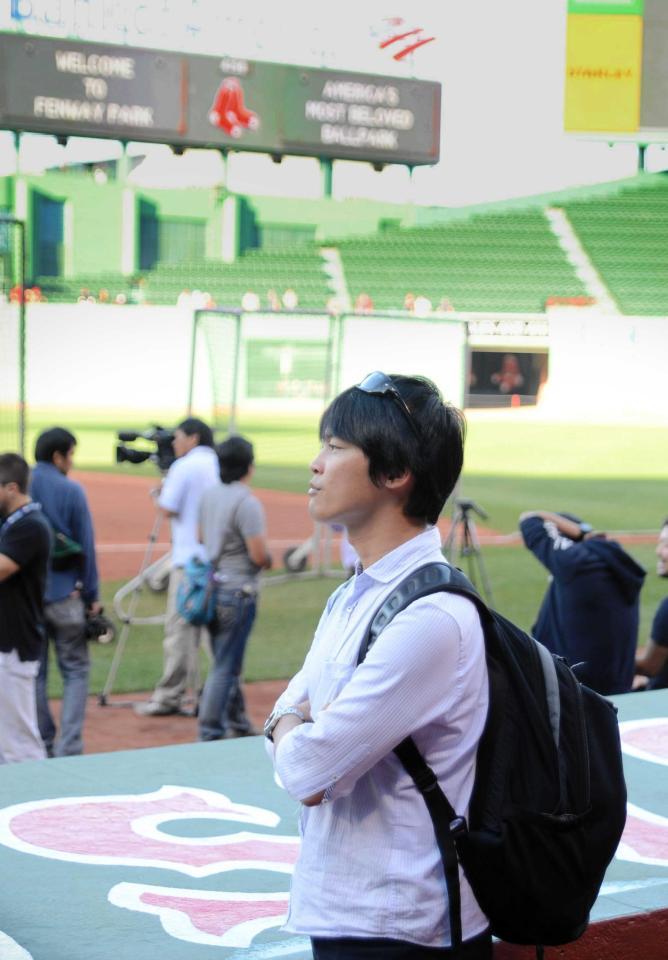 　上原浩治が所属したレッドソックスの本拠地、ボストンのフェンウェイパークにも通った澤井芳信氏（本人提供）