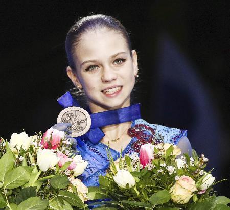 　フィギュアスケートの欧州選手権女子で３位だったロシアのアレクサンドラ・トルソワ＝１月、オーストリア・グラーツ（タス＝共同）