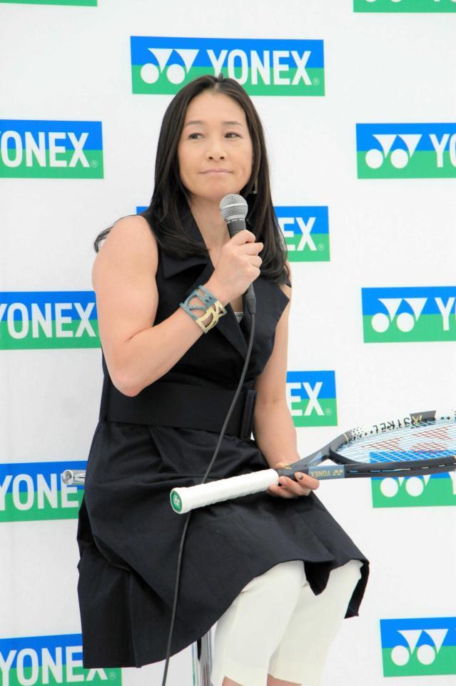 　テニスの女子ジュニア大会創設を発表した伊達公子氏