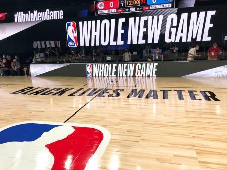 ＮＢＡ、コートに差別撤廃の標語３１日の再開を前に公開