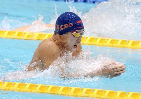 佐藤翔馬が男子１００平で初優勝競泳日本学生第２日