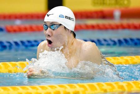 　男子１００メートル平泳ぎ（知的障害）で自らの世界記録を更新した山口尚秀＝セントラルスポーツ宮城Ｇ２１プール