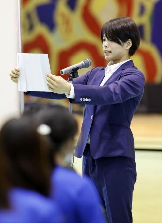 柔道の阿部詩「前進を続けて」日体大入学歓迎式でエール
