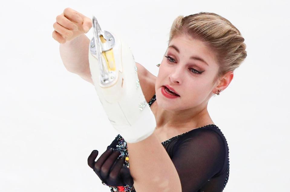 　フィギュアスケートのロシア杯で、女子ＳＰ首位のアリョーナ・コストルナヤ＝モスクワ（タス＝共同）