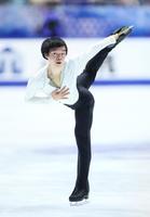 ＳＰ首位発進の鍵山優真（代表撮影）