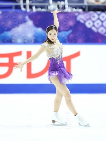 　女子ＳＰで今季自己ベストをマークした本田真凜（代表撮影）