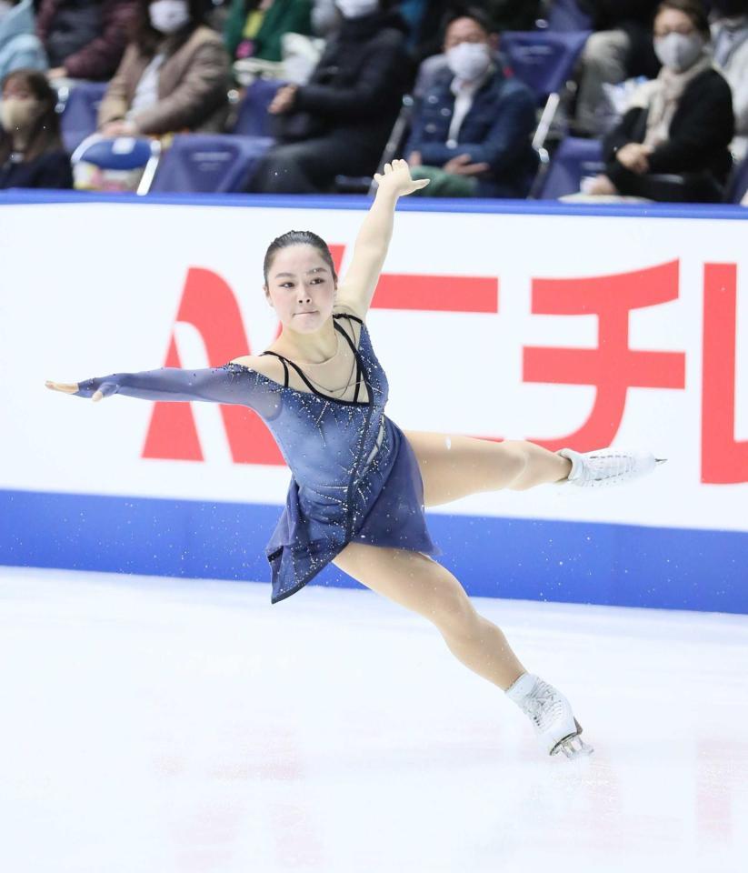 　女子ＳＰ２位発進の樋口新葉（代表撮影）