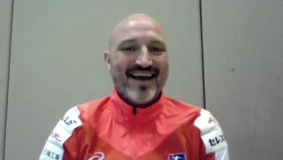 オンラインで取材に応じた女子日本代表のウルリック・キルケリー監督＝ＺＯＯＭから