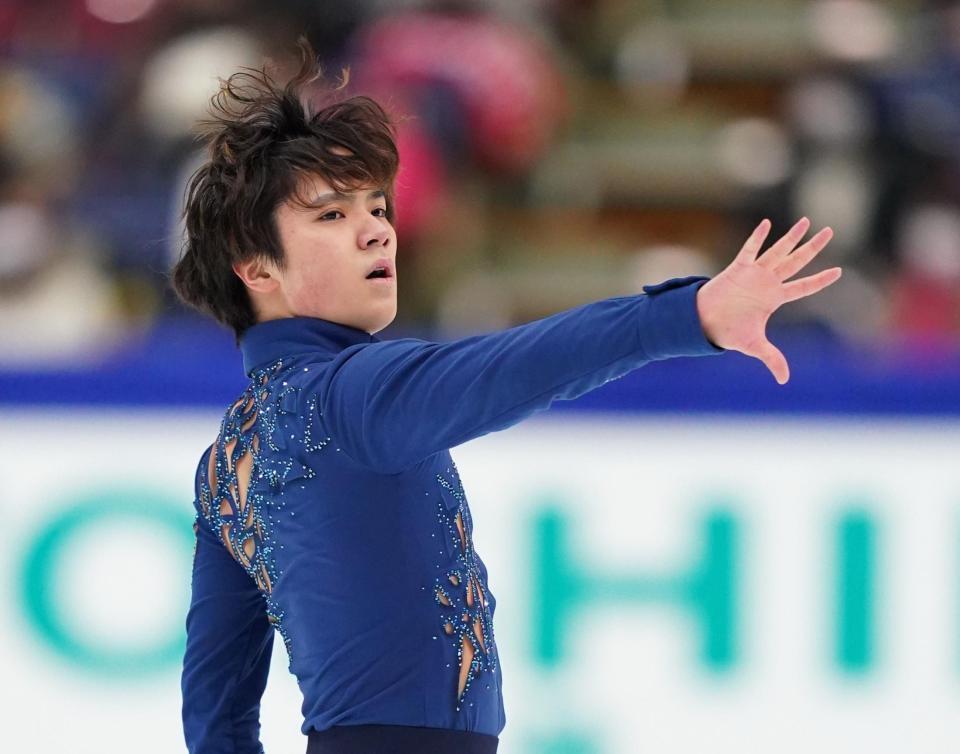 　男子フリーで演技する宇野昌磨（代表撮影）