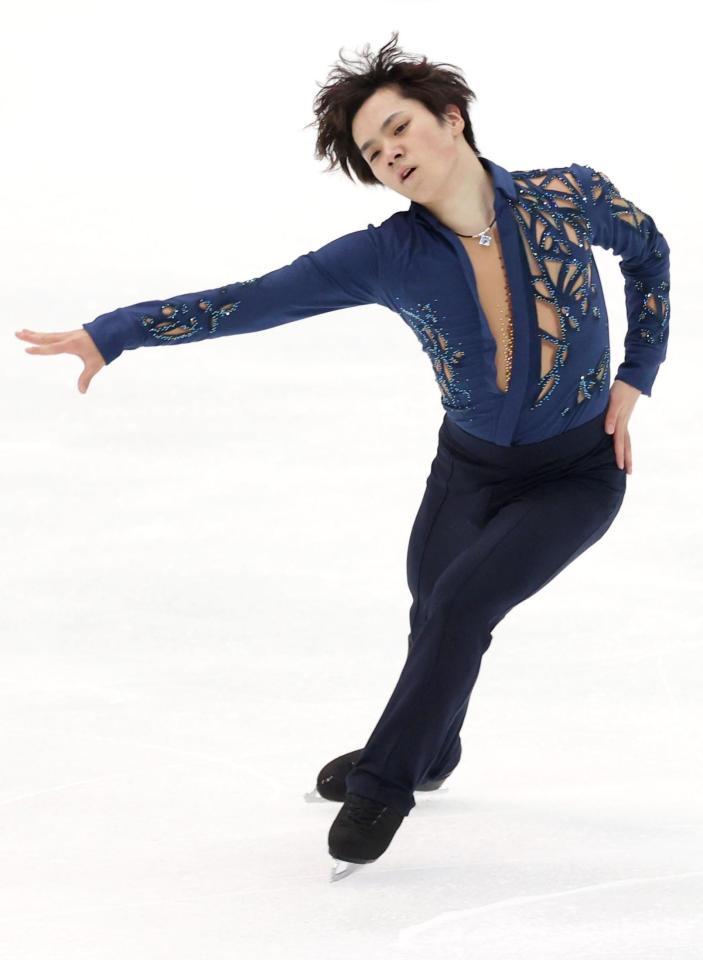 　男子フリーで演技する宇野昌磨（代表撮影）