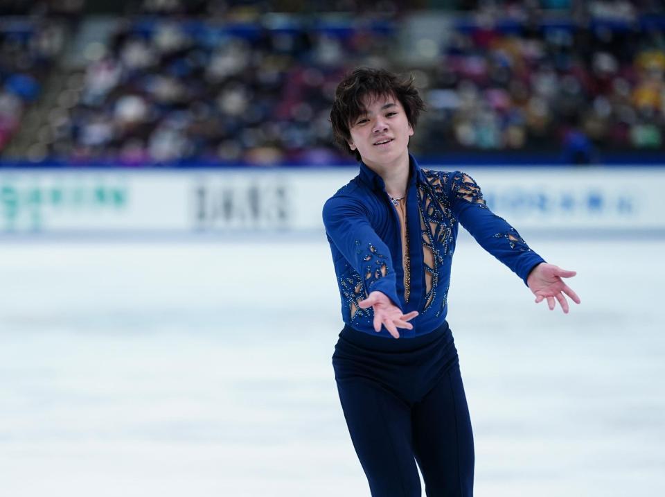 　男子フリーで演技をする宇野昌磨（代表撮影）