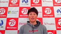 　ビックカメラ高崎への入団会見をオンラインで行う藤田倭投手