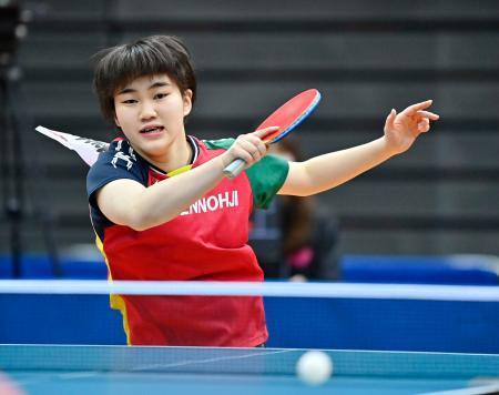 全日本卓球、ジュニア８強に大藤最年少Ｖ狙う松島も